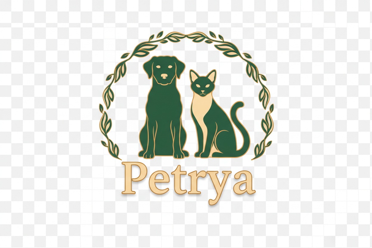 Petrya Logo – Labrador & Siamkatze v2